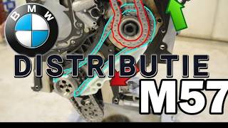 INLOCUIRE DISTRIBUTIE M57D30 BMW 30D E90 E92 E60 E61 X5 E70 TIMING CHAIN [upl. by Klute845]