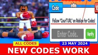 NEW CODES MAY 23 2024 Boxing Clicker Simulator ROBLOX  ALL CODES [upl. by Idnod]