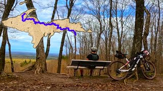 Bikepacking Across Michigans Upper Peninsula  Spring 2024 [upl. by Ecnaret]