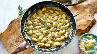 Heavenly Vegan GNOCCHI With Sage Cream Sauce [upl. by Ecirtac]