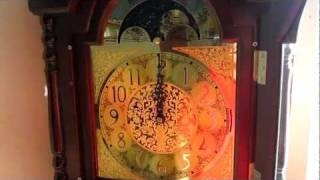 Custom Hermle Triple Chime Grandfather Clock Plays Whittington St Michael And Westminster [upl. by Ynamreg]