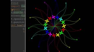 leaf using turtle and colorsys with Python [upl. by Seve]