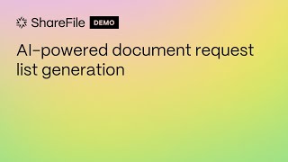 Simplify document collection workflows with AI powered Document Request List Generation [upl. by Essirahc]