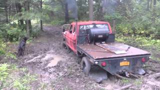 453t Detroit Diesel powered 78 Ford F250 vs mudhole [upl. by Hiroko656]