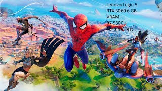 Fortnite Battle Royale Lenovo Legion 5Graphics SettingsRTX 3060 laptop GPU R7 5800H 16GB Ram [upl. by Lodmilla962]