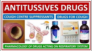 ANTITUSSIVES DRUGS COUGH CENTRE SUPPRESSANTS PHARMACOLOGY OF DRUGS ACTING ON RESPIRATORY SYSTEM [upl. by Dorelle]