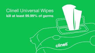 Clinell Wipes kill 99 99 of Germs [upl. by Mlohsihc856]