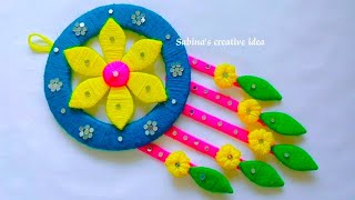 Diy Woolen Craft Thread Wall Hanging Craft Ideas Easy Woolen Flower Wall Hanging Craft Ideas [upl. by Ammamaria]