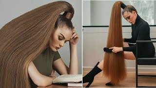 Unbelievable Super Long Hair Transformations  Haircuts and Hair Color Trends Real Rapunzel [upl. by Bock660]