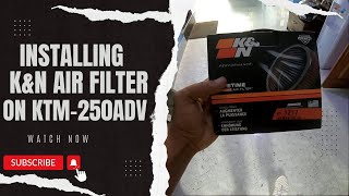 Installing KampN Air Filter On KTM250 ADV  Extra HorsePower MotoMonster [upl. by Jud297]