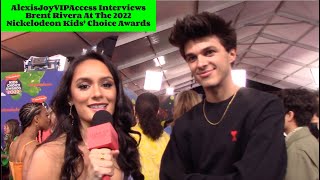 Brent Rivera Talks Weekly Vlogs amp Dream Way To Get Slimed At The KCAs 2022  Interview [upl. by Mcintosh]