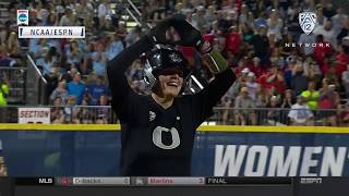 Womens College World Series Highlights Oregon softball takes down LSU to advance to semifinals [upl. by Utica]