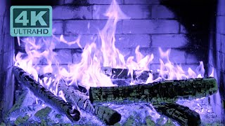 🔥 Stunning 4K Blue Fireplace Cozy Magic Flames for Your Home [upl. by Three]