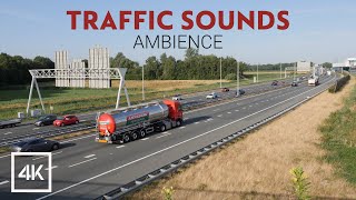 Traffic Sound Highway White Noise  10 Hours ASMR Sleep Study Focus [upl. by Nigle]