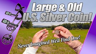 What what WHAT She Found This BIG OLD SILVER COIN Metal Detecting treasureSundays [upl. by Shultz916]