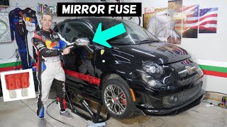 FIAT 500 SIDE POWER MIRROR FUSE LOCATION REPLACEMENT MIRROR NOT WORKING [upl. by Gunzburg]