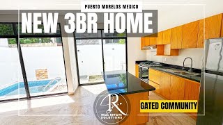 Puerto Morelos Real Estate Tour New house for Sale in the Riviera Maya MEXICO [upl. by Elleira]