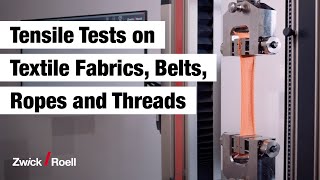 Tensile tests on Textiles  Tensile tests on textile fabrics belts ropes and yarns [upl. by Ricketts]