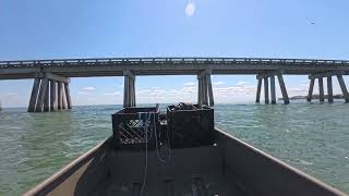 Taking my Jon Boat in the Bay and Gulf  Freeport TX  Shrimping and Crabbing [upl. by Fogarty]