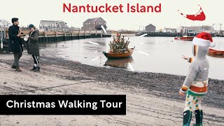 Christmas on Nantucket 2020  Walking Tour  4K 60 fps [upl. by Aikenahs]