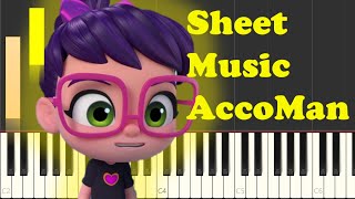 Abby Hatcher Theme Song Piano Sheet Music [upl. by Catlaina720]