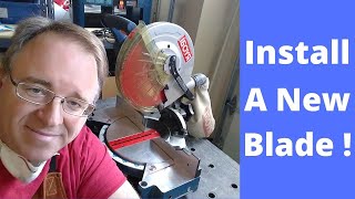 How to change the saw blade on an old Ryobi compound miter saw Model TS1340 [upl. by Kondon1]