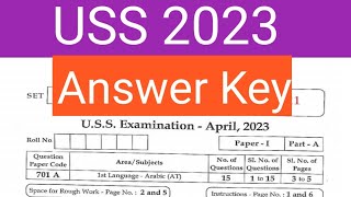 USS Exam2023 Question paper with Answer Key [upl. by Roseann]