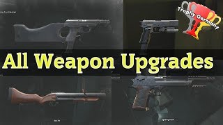 Resident Evil 2 Remeke  All Weapon Upgrades amp Locations 13 WEAPONS IN THE GAME [upl. by Cunningham]