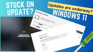 Windows 11 stuck on UPDATES Update problem and stuck on black screen Solution [upl. by Eglanteen612]