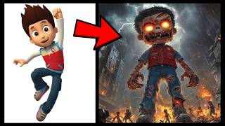 PAW PATROL as GIANT ZOMBIE PART 4  All Characters Transformation 2024 [upl. by Mariko]