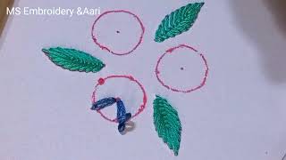 Easy embroidery flowers designs 🌿🌹 hand embroidery design [upl. by Burt]