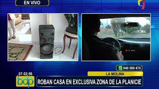 La Molina delincuentes roban casa en exclusiva zona de la Planicie [upl. by Sitnalta]