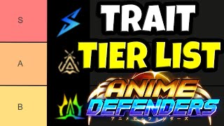 Trait Tier List  Anime Defenders [upl. by Silver329]