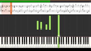 Erik Satie Gymnopedie No 2 quotslowly and sadlyquot Piano Tutorial Synthesia Sheet Music  midi [upl. by Nolyaj]