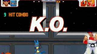 DANICK MUGEN  RYU AND LUCARIO VS KEN AND BLAZIKEN [upl. by Obidiah964]