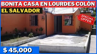 SE VENDE BONITA CASA EN LOURDES COLÓN LA LIBERTAD EL SALVADOR [upl. by Nennahs]