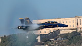 BLUE ANGELS HIGH ENERGY DISPLAY OVER SAN FRANCISCO’S ICONIC LANDMARKS  FLEET WEEK 2024  4K [upl. by Valli]