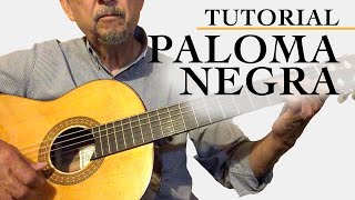 PALOMA NEGRA Tutorial para guitarra FÁCIL CON ACORDES [upl. by Steve]