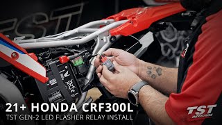 How to install an LED Flasher Relay on a 2021 Honda CRF300L by TST Industries [upl. by Lea]