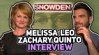 ES Archive quotSnowdenquot Melissa Leo amp Zachary Quinto interview [upl. by Fiertz]