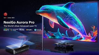 NexiGo Aurora Pro UST TriColor Laser Projector TV Dolby Vision 3D and More [upl. by Olbap]