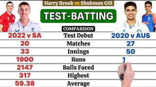 Shubman Gill vs Harry Brook Full Cricket Comparison  Tests ODIs T20Is Batting Comparison [upl. by Nauwaj]