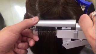 The latest high technology 6D hair extensions 6D hair machine [upl. by Nojram]