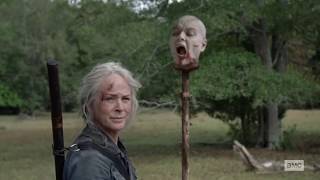 The Walking Dead 10x14 quotCarol Puts Alphas Head On Pikequot Season 10 Episode 14 HD quotLook at the [upl. by Carrissa]