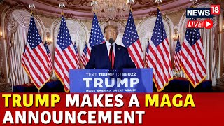 LIVE  Trump Latest News  Donald Trumps Big Announcement  US Elections 2024 Latest News  N18G [upl. by Noyad]