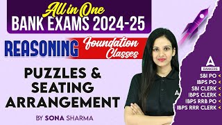 Puzzles and Seating Arrangement in One Shot  Reasoning Classes for Bank Exams 2024  By Sona Sharma [upl. by Zaragoza]