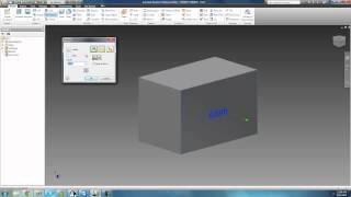 Autodesk Inventor Tutorial 8 Emboss [upl. by Kit]