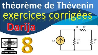 théorème de Thévenin exercices corrigées 08 darija [upl. by Notyad240]