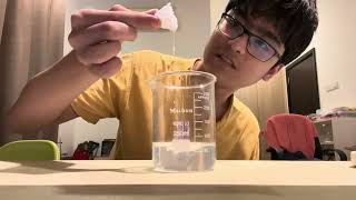 Dissolving styrofoam in acetone then lighting it on fire [upl. by Demetria]