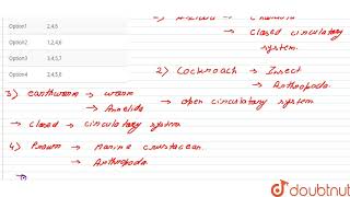 Which ones have open circulatory system 1 Ascidia 2 Cockroach 3 Earthworm [upl. by Almund]